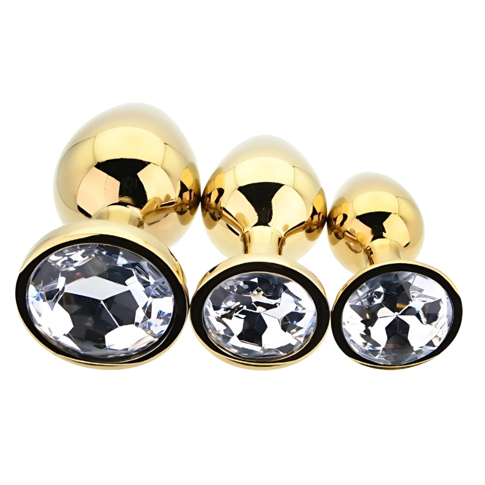 SweetTemptation – Golden Desire Metal Butt Plug Set (3-Deluxe Collection)