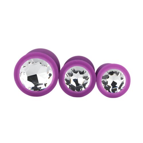SweetTemptation – Royal Gem Silicone Butt Plug Set (Purple Edition)