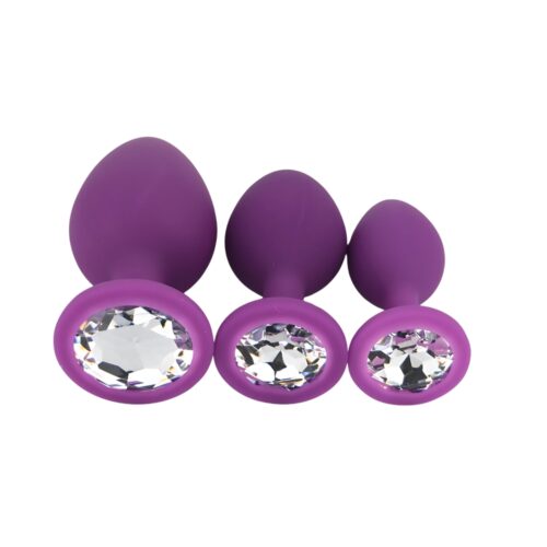 SweetTemptation – Royal Gem Silicone Butt Plug Set (Purple Edition)