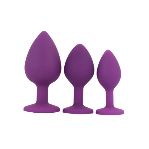 SweetTemptation – Royal Gem Silicone Butt Plug Set (Purple Edition)