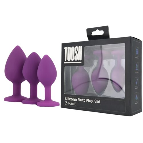 SweetTemptation – Royal Gem Silicone Butt Plug Set (Purple Edition)
