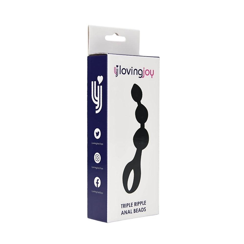 Box packaging of SweetTemptation – Triple Motion Wellness Massager by SweetTemptation.nl, featuring a silhouette of the product and social media icons on the side, with white and purple design elements.